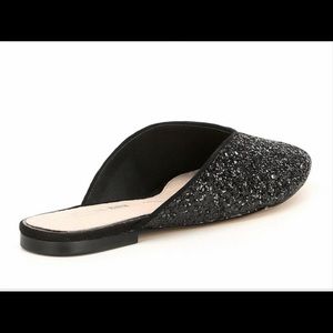 Gianni Bini Jeroda Black Glitter Dress Mules Sz9.5
